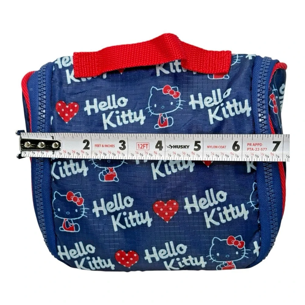 Sanrio‎ Smiles Hello Kitty Navy Red Travel Organizer Hang Up Pouch Makeup Bag